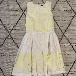 Charming White and Yellow Dress